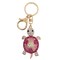 Wrapables Crystal Bling Key Chain Keyring Car Purse Handbag Pendant Charm, Pink Sea Turtle